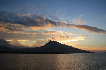 sunset over the mountains
