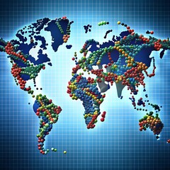 Fototapeta premium A detailed map of the human genome
