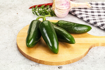 Mexican hot green Jalapeno pepper