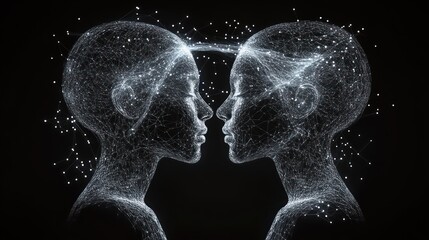 Two Connected Minds - Digital Art