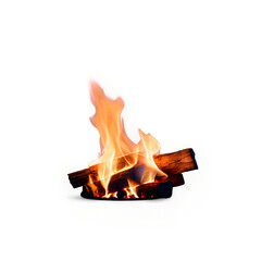 Fototapeta premium burning fire isolated on a transparent background