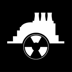 Nuclear power station. Vector Illustration