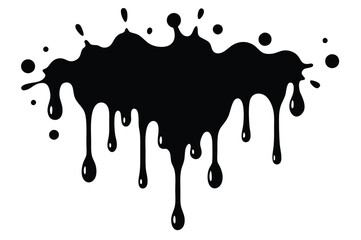 Water drops and splash silhouette collection in simple doodle style. Set different liquid shapes and silhouette. 