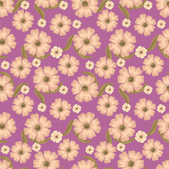 Textile and digital seamless floral vector design