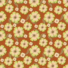 Textile and digital seamless floral vector design