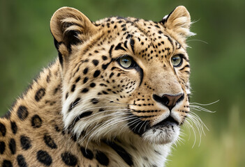 Leopardo común y leopardo albino
