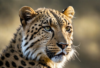 Leopardo común y leopardo albino