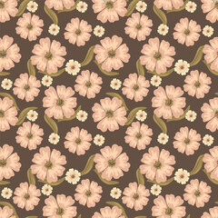 Textile and digital seamless floral vector design