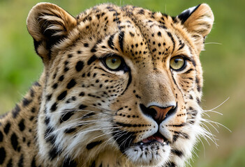 Leopardo común y leopardo albino