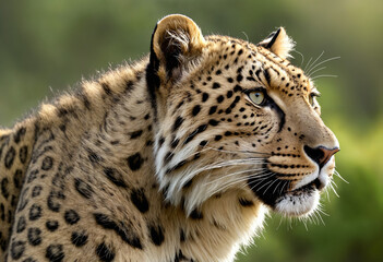 Leopardo común y leopardo albino