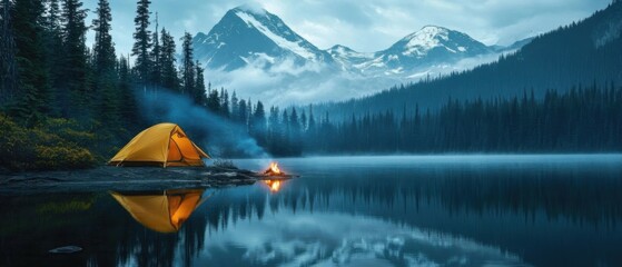 Serene Mountain Camping