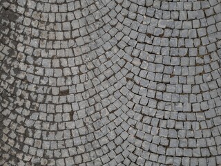 Granite stone road paving texture