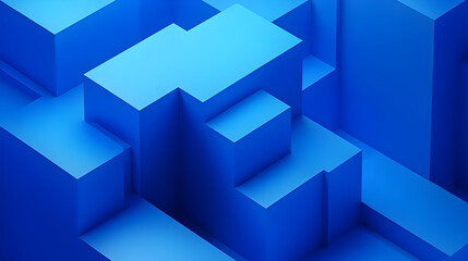 Abstract blue geometric shapes with a modern and minimalist design.