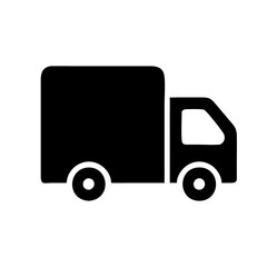 Simple delivery truck icon, transportation and logistics symbol