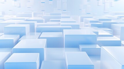 Fototapeta premium 3d rendering of white and blue abstract geometric background. Scene for advertising, technology, showcase, banner, game, sport, cosmetic, business, metaverse. Sci-Fi Illustration. Product display