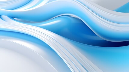 Fototapeta premium 3d rendering of white and blue abstract geometric background. Scene for advertising, technology, showcase, banner, game, sport, cosmetic, business, metaverse. Sci-Fi Illustration. Product display