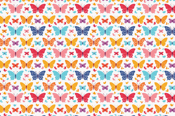 Butterfly seamless pattern. Colorful butterflies background. Vector illustration.