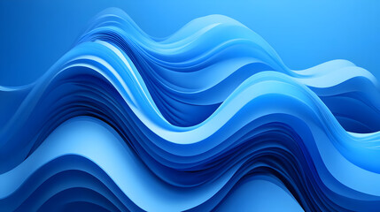 Fototapeta premium Abstract blue wave background with dynamic curves and smooth flowing lines.