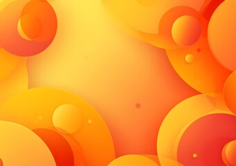 Abstract Orange and Yellow Circles Background