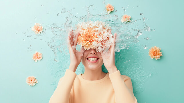 woman in spa. spa treatment, beauty care and self-care concept