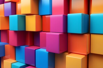 Obraz premium Colorful Abstract Background with Cubes