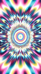 A mesmerizing optical illusion of an exploding star, with the center surrounded by swirling patterns 