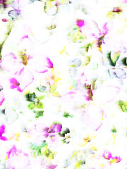 Seamless pattern with spring  and flowers and leaves.  background. floral pattern for wallpaper or fabric. flower 