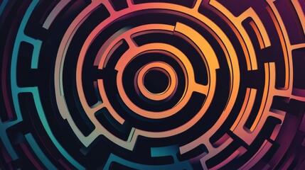 Obraz premium Abstract vector labyrinth --ar 16:9 --v 6.1 Job ID: b797ac2d-797f-4bd1-b506-d5b10fcb7303