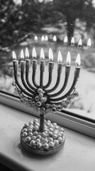 Fototapeta premium Menorah Festival of Lights Judaism Religion Spiritual Symbol