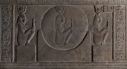 Ancient Egyptian hieroglyphics in Luxor. 