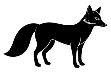 A Fox Silhouette Vector Illustration