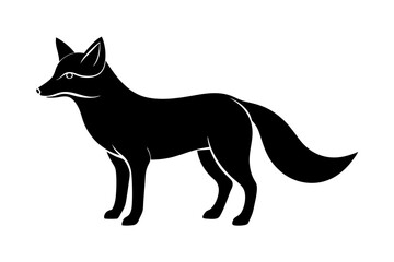 A Fox Silhouette Vector Illustration