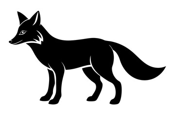 A Fox Silhouette Vector Illustration