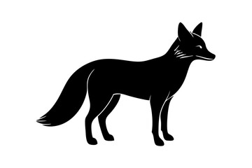 A Fox Silhouette Vector Illustration