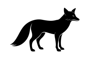 A Fox Silhouette Vector Illustration