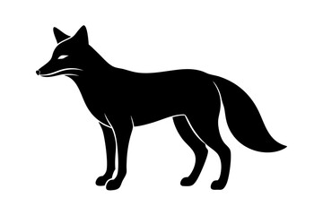 A Fox Silhouette Vector Illustration