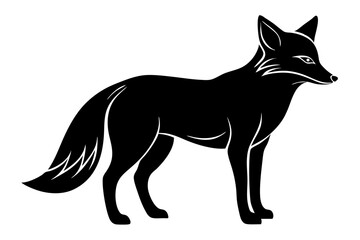 A Fox Silhouette Vector Illustration