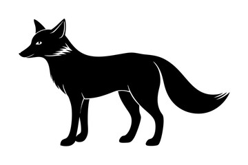 A Fox Silhouette Vector Illustration
