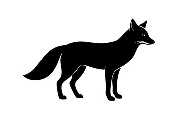 A Fox Silhouette Vector Illustration