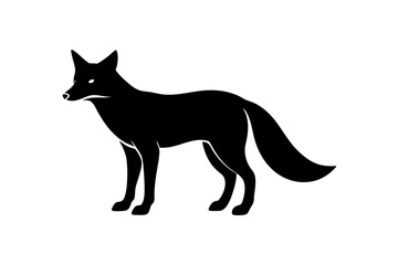 A Fox Silhouette Vector Illustration