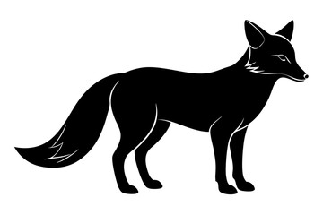 A Fox Silhouette Vector Illustration