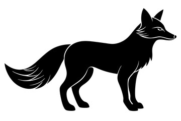 A Fox Silhouette Vector Illustration