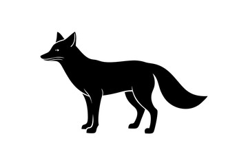 A Fox Silhouette Vector Illustration