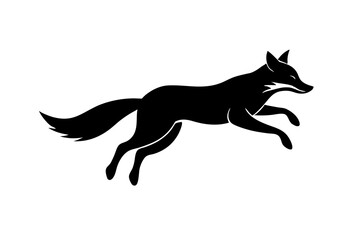 A Fox Silhouette Vector Illustration