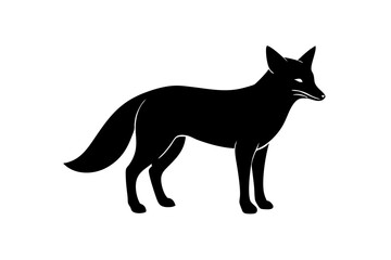 A Fox Silhouette Vector Illustration