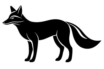 A Fox Silhouette Vector Illustration