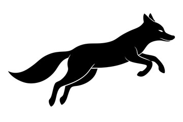 A Fox Silhouette Vector Illustration
