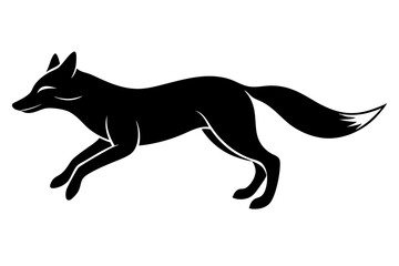 A Fox Silhouette Vector Illustration