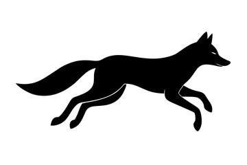 A Fox Silhouette Vector Illustration
