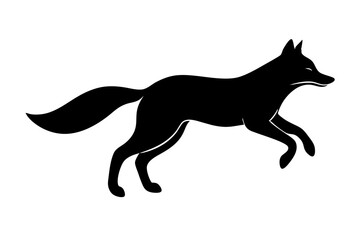 A Fox Silhouette Vector Illustration